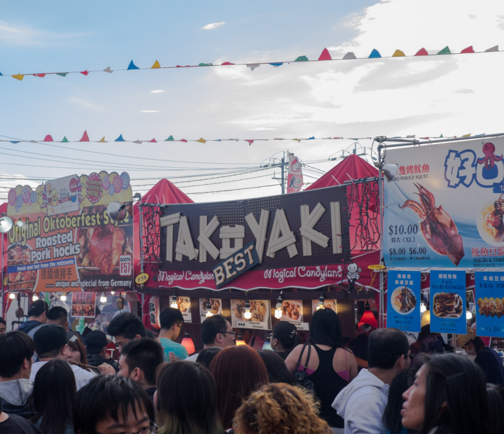 Food options at the Richmond Night market