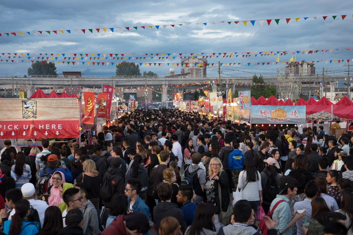 One of the food alleys at the Richmond Night Market