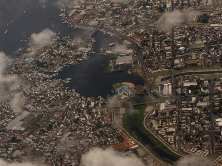 View of part of Manaus from the air