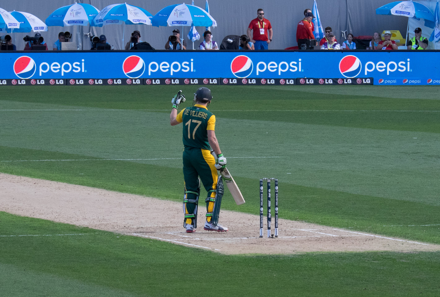 De Villiers comes to bat