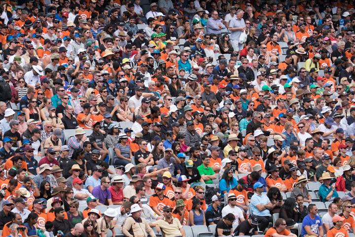 Crowd at the New Zealand-South Africa ICC semifinal Crowd at the New Zealand-South Africa ICC semifinal