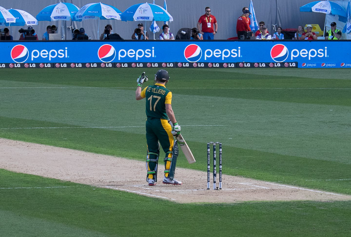 De Villiers comes to bat