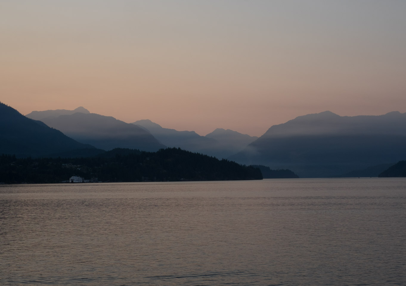Howe Sound, some smoke at sunset