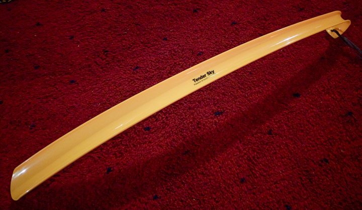 Long shoehorn labeled “Tender Sky”