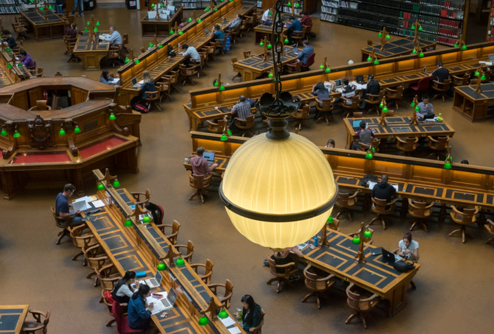 Latrobe Reading Room in Victoria State Library, Melbourne