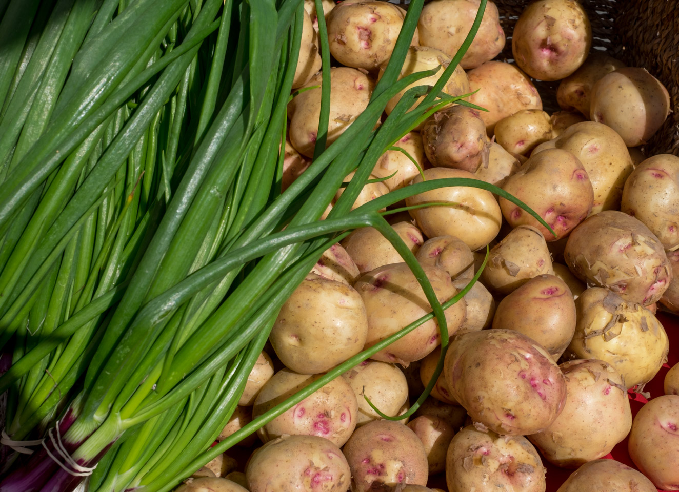 Potatoes and greens