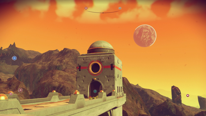 No Man’s Sky, ruin and planet