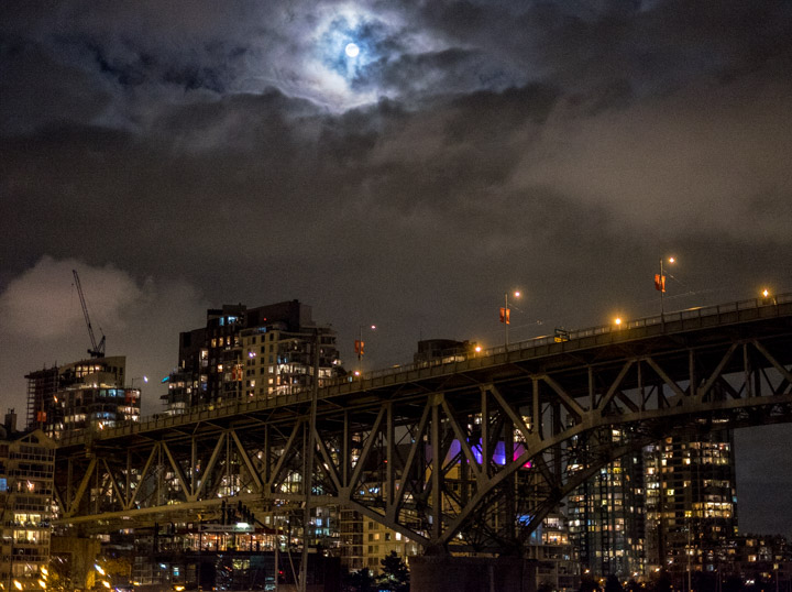 Vancouver’s Granville Street Bridge by night
