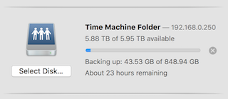 Time Machine in operation