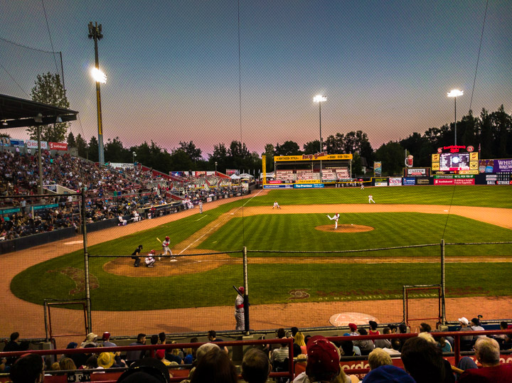 Minor-league baseball the day after Rune died