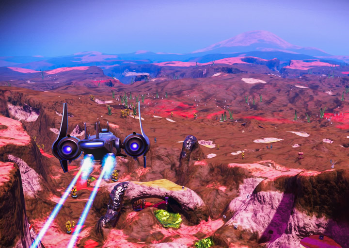 Starship flying in No Man’s Sky Starship flying in No Man’s Sky