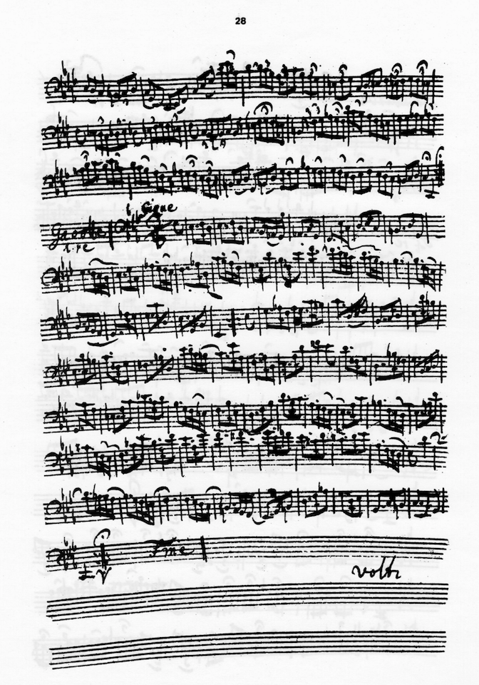 Suite #5 Gigue manuscript Suite #5 Gigue manuscript