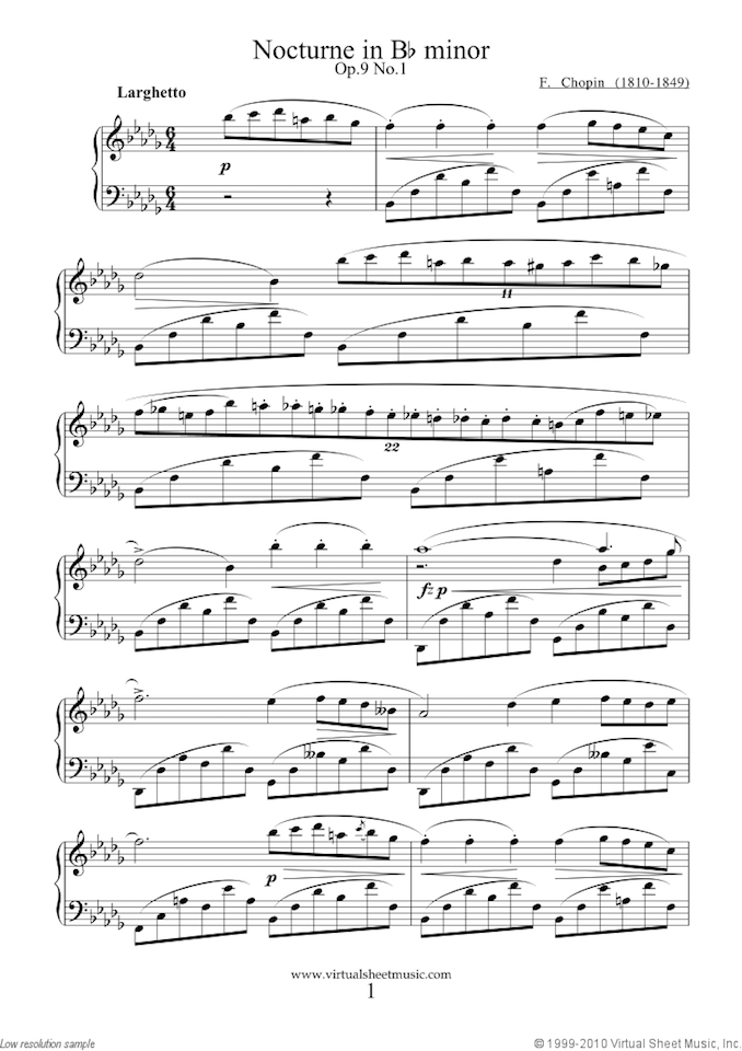 Chopin Op. 9, Nocturne No. 1 Chopin Op. 9, Nocturne No. 1