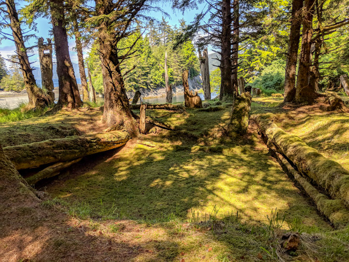 At the SG̱ang Gwaay village site, Gwaii Haanas