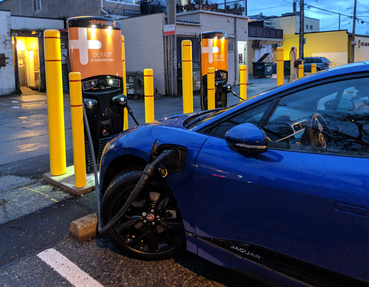 I-Pace at fast charger
