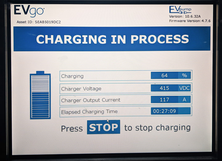 Fast DC charger readout