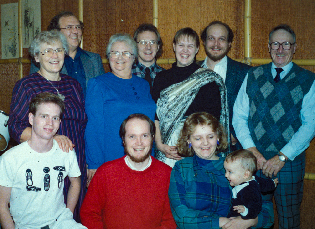 Beth White and Jean Bray and their children in 1986