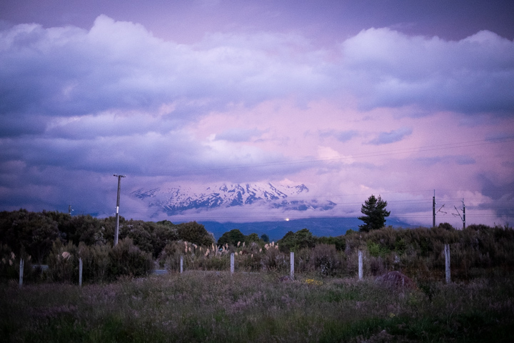 Mount Ruapeho in clouds