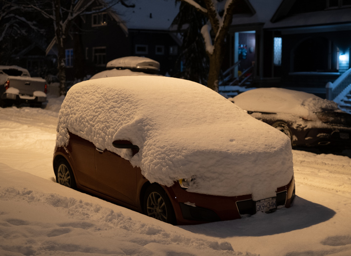 January snow, Vancouver