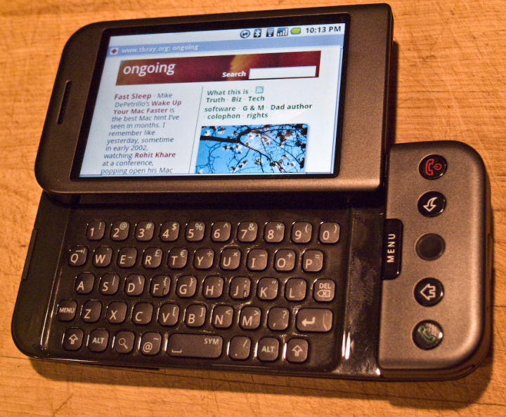 Early Android “G1” phone Early Android “G1” phone