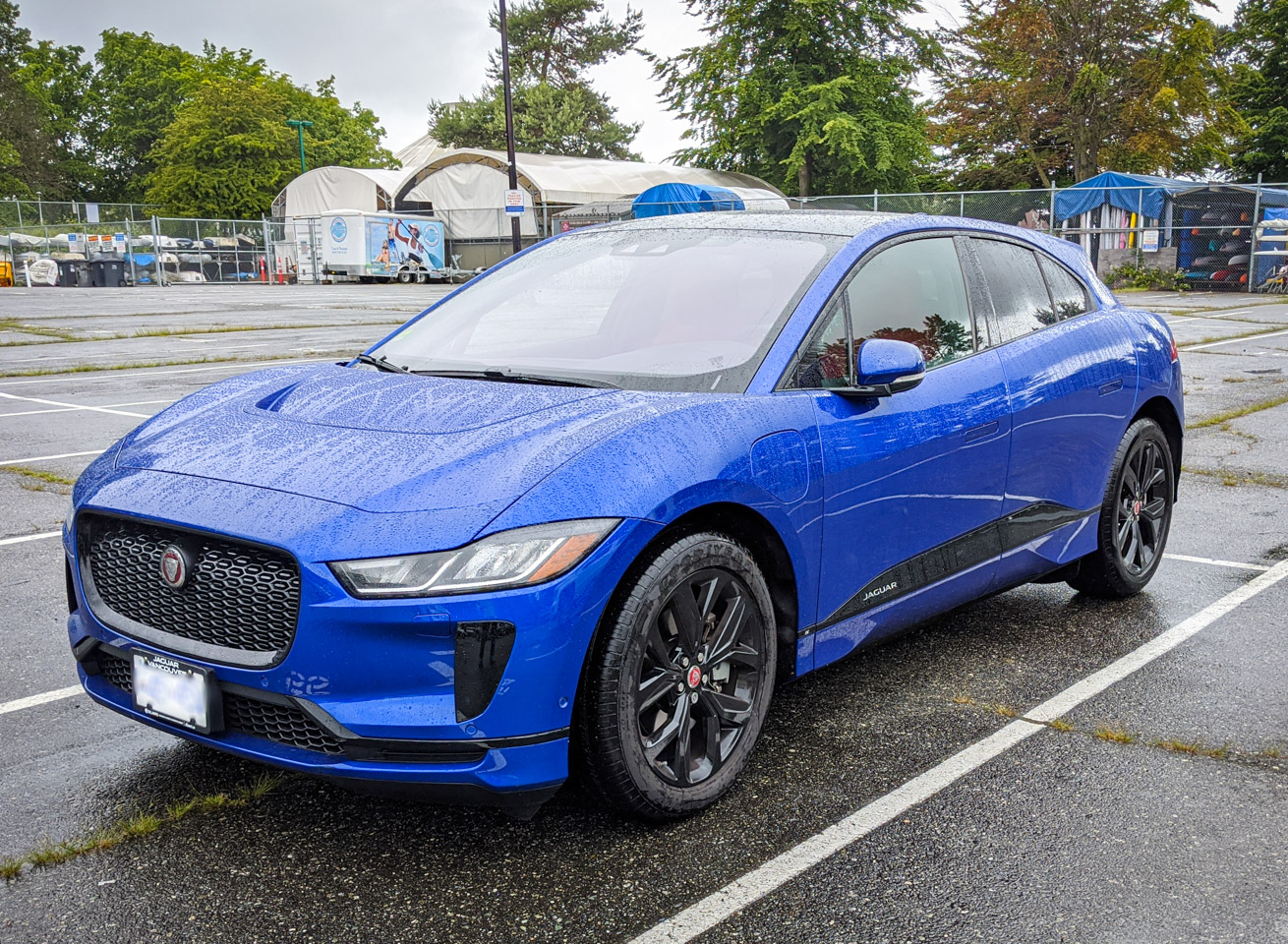 Jaguar I-Pace in the rain