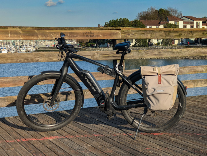 Trek e-bike at Vancouver’s False Creek