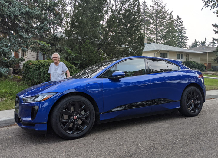 Arriving in Regina after driving 1725km in electric car