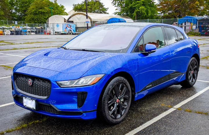 Jaguar I-Pace in the rain