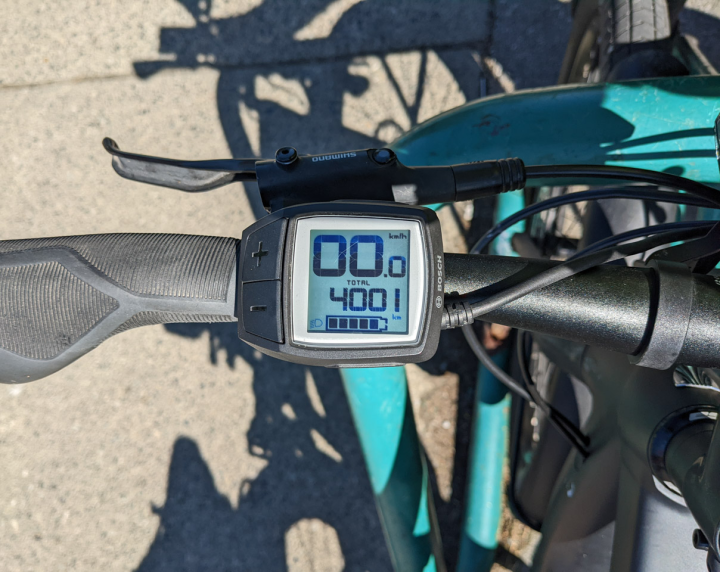 4001km on the e-bike odometer