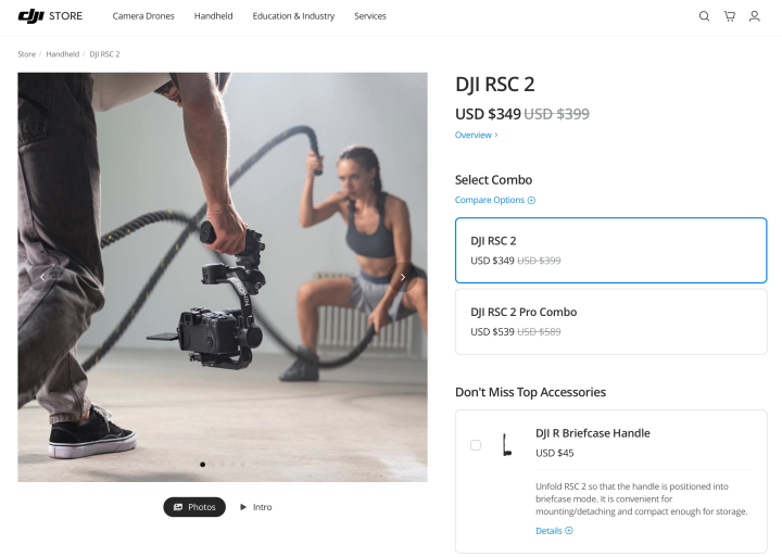 DJI RISC 2 gimbal for sale