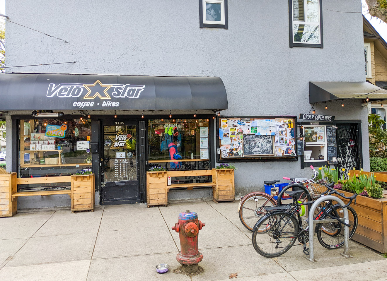 Velo Star coffee/bike shop in Vancouver