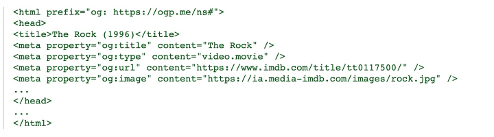 Example from the Open Graph Protocol home page Example from the Open Graph Protocol home page