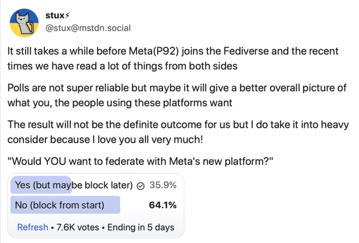 #FaceBlock poll from @stux@mstdn.social #FaceBlock poll from @stux@mstdn.social