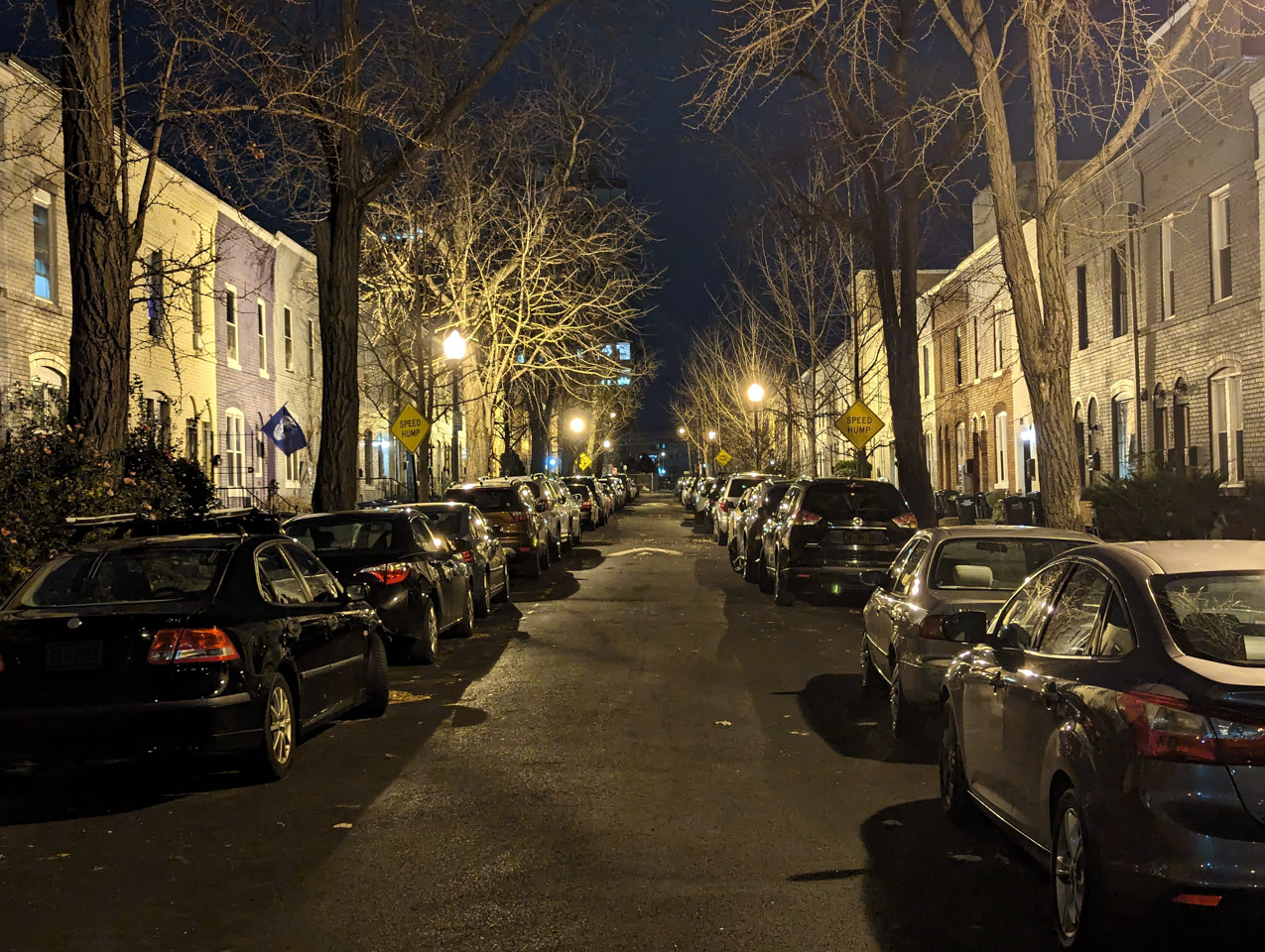A residential street in Southwest Washington, DC.