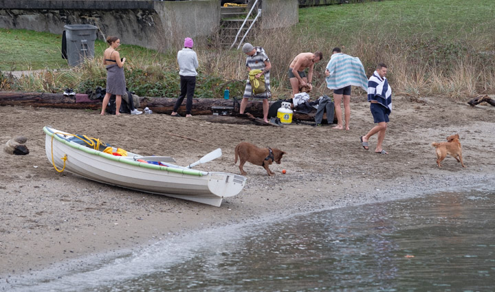 Polar-bear swimming, New Year’s day, 2024, Vancouver