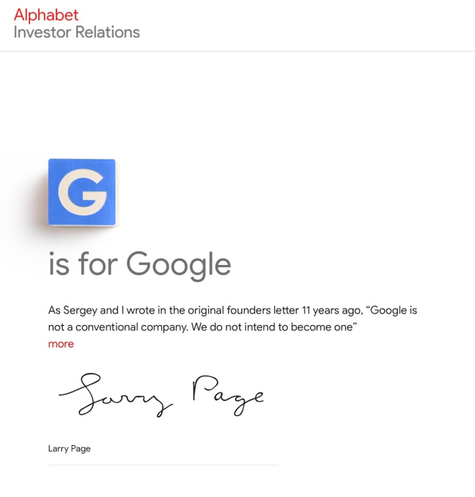 Alphabet Investor Relations Alphabet Investor Relations
