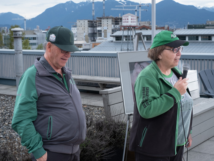 Allyson’s parents at her memorial