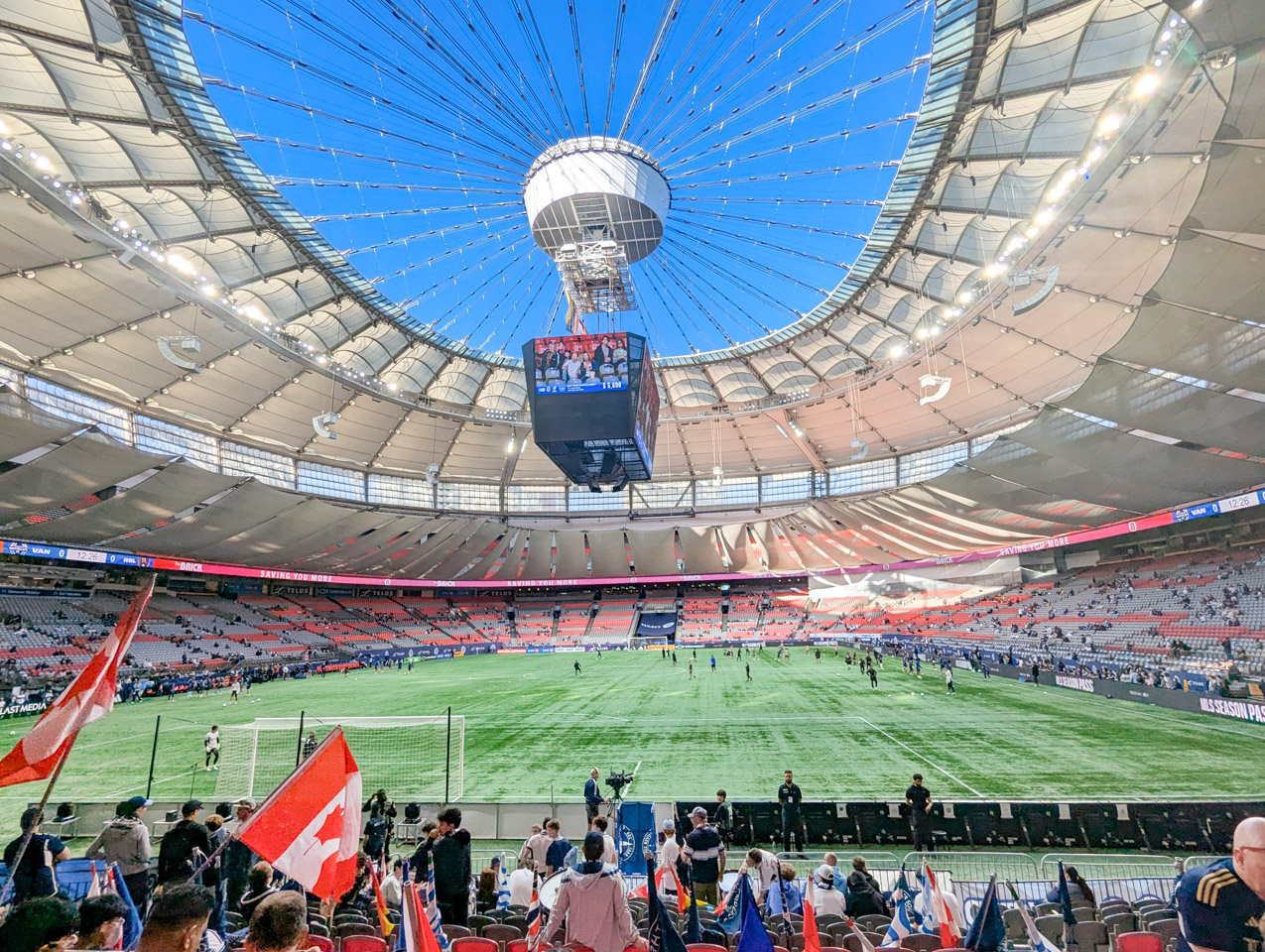 Inside BC Place stadium