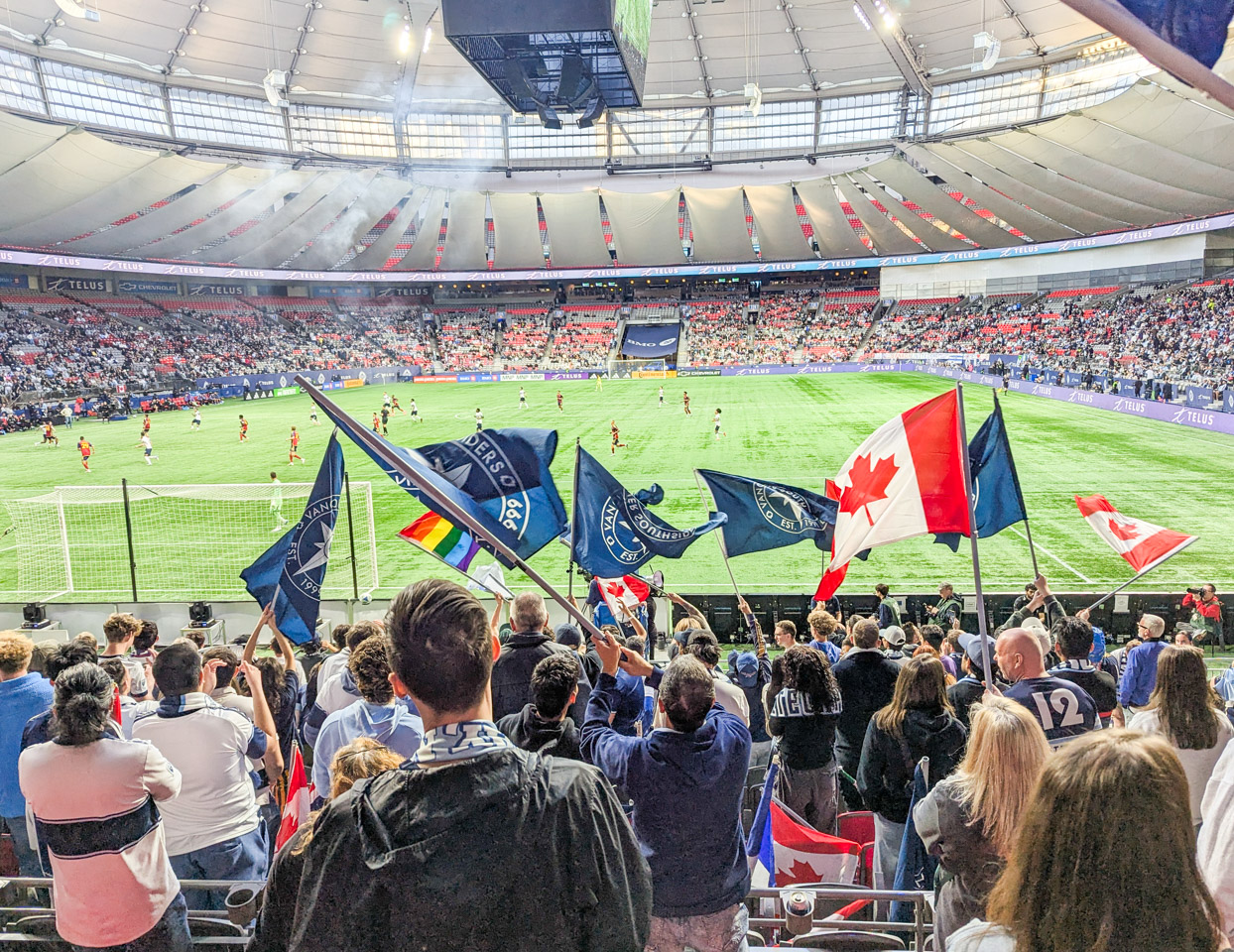 View from the Southsiders section at BC Place