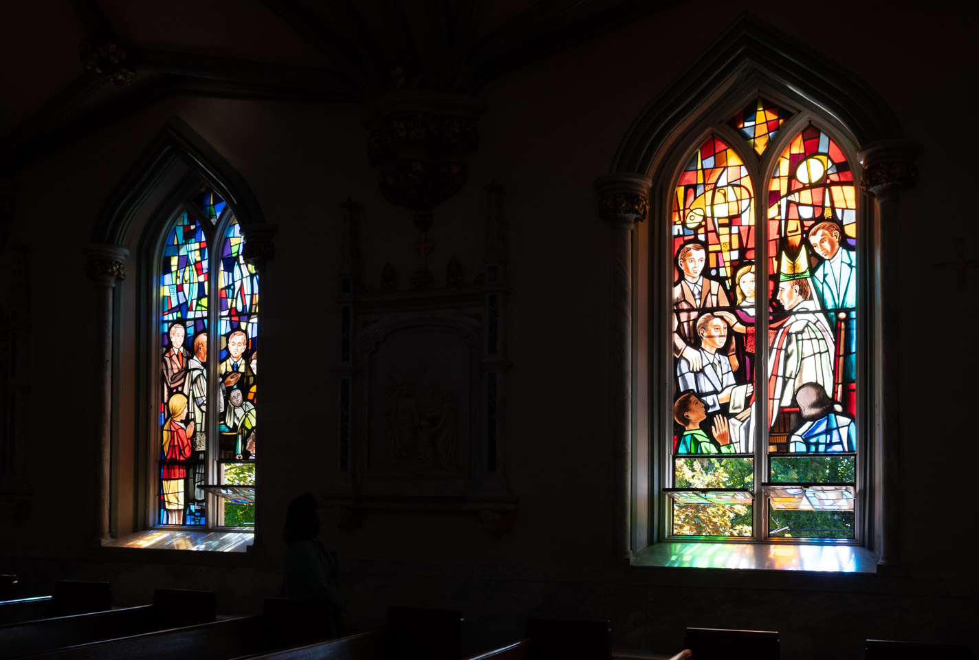 Stained glass in St. Dunstan’s Basilica, Charlottetown