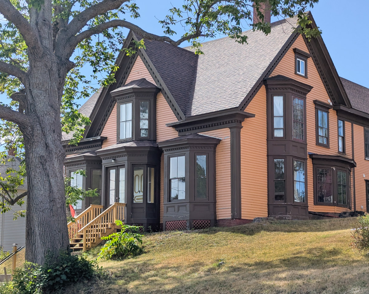 Apricot-and-brown house