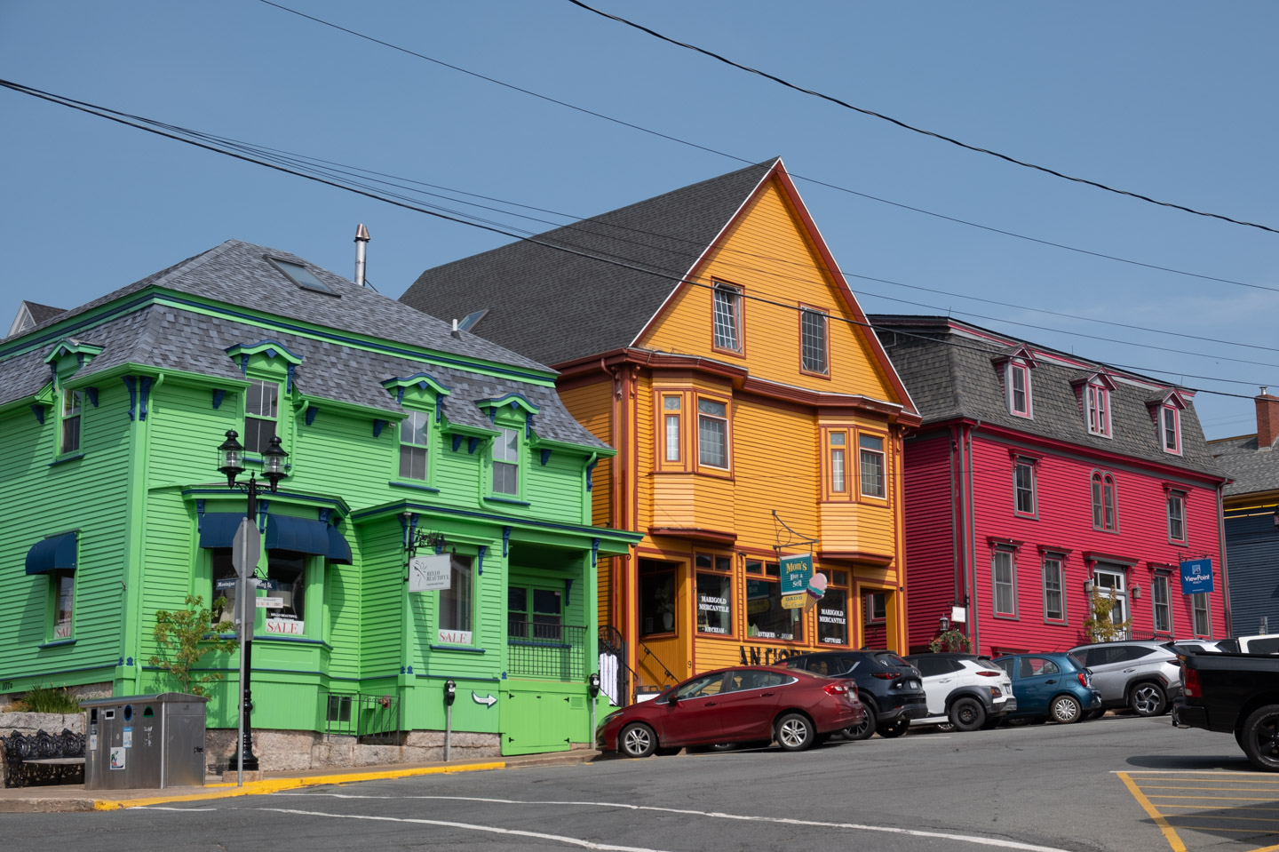 Brightly colored houses in Lunenberg