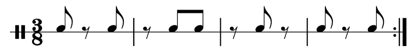 standard 12/8 bell pattern