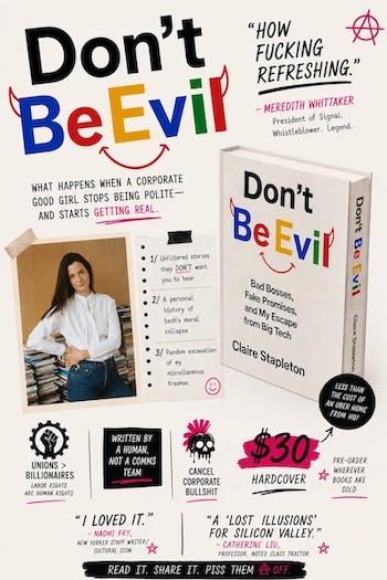 Cover of Don’t Be Evil by claire Stapleton