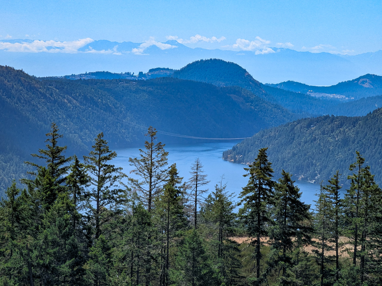 View from the Malahat highway to Mill Bay