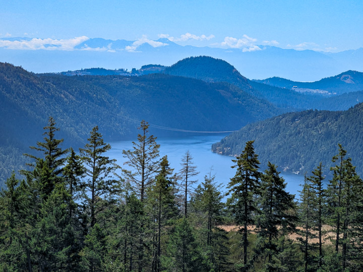 View from the Malahat highway to Mill Bay