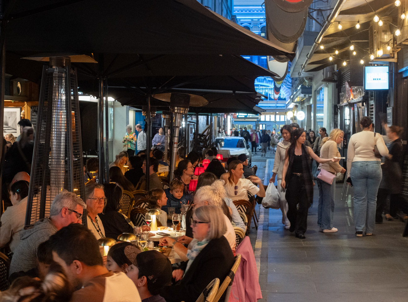 Dining in a Melbourne alley