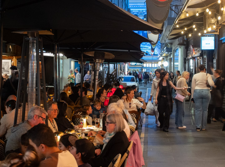 Dining in a Melbourne alley